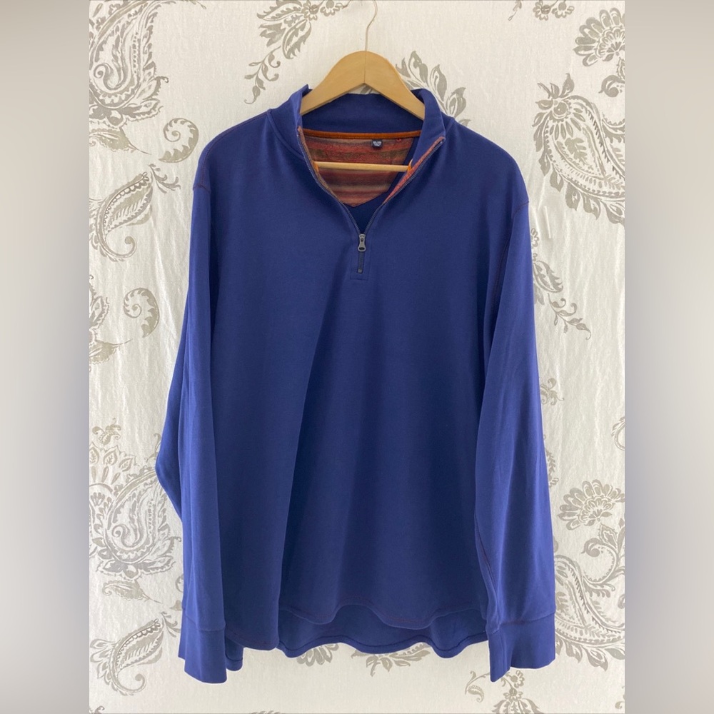 Robert Graham Pullover Long Sleeve
Cotton Navy Blue 3XL 1/4‎ zip